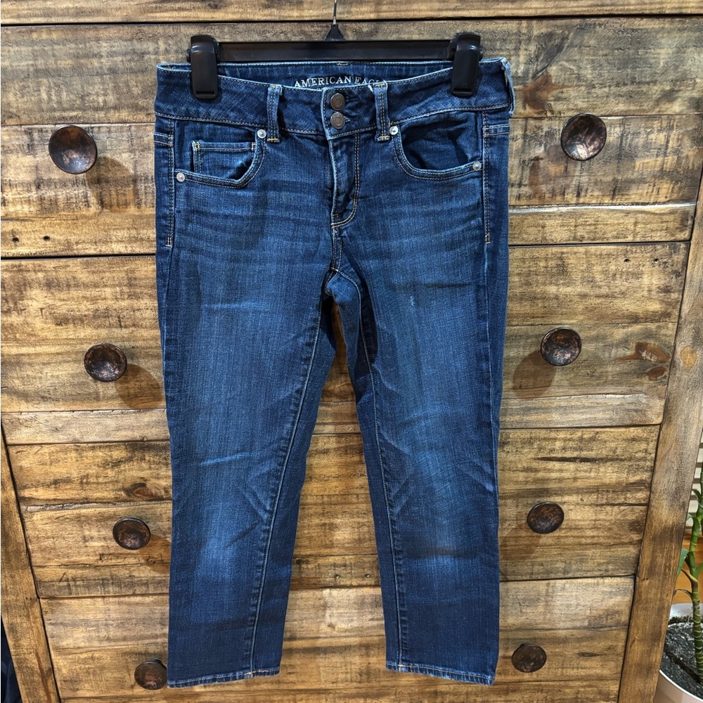 American‎ Eagle Artist Crop Denim Blue Jeans